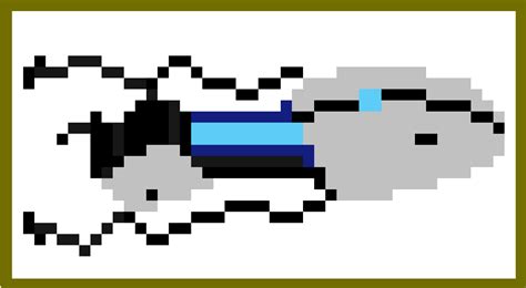 Portal gun pixel art I made, pretty blocky but I like it. Suggestions are welcome. : r/Portal