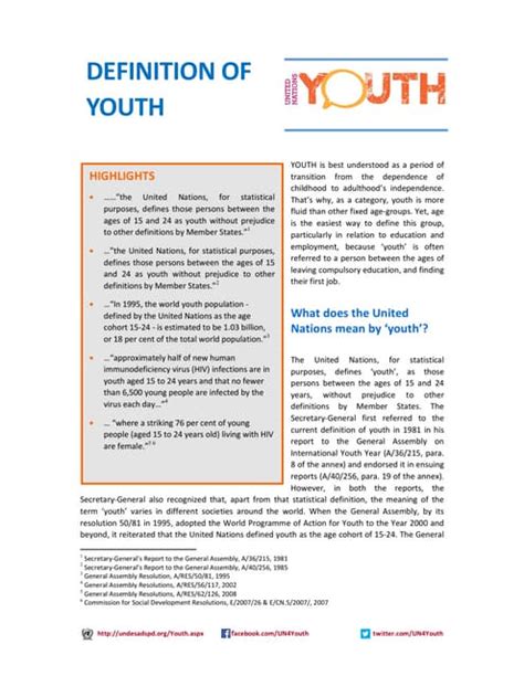 Youth definition | PDF