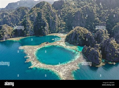 Aerial view of the Twin Lagoon in coron island, Palawan, Philippines Stock Photo - Alamy