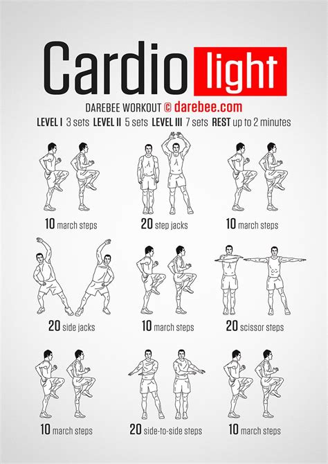 Cardio Light Workout | Cardio workout at home, Aerobics workout, Cardio workout