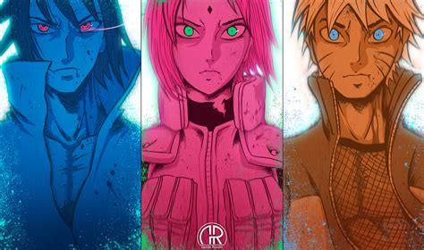 ArtStation - [ TEAM 7 ] Fan-Art Sasuke/Sakura/Naruto