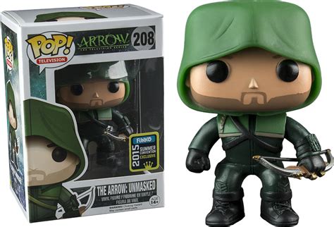 Funko POP DC Arrow TV 2015 Summer EXC THE Arrow Unmasked 208 Figure IN ...