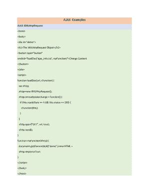 Fillable Online AJAX Examples Fax Email Print - pdfFiller