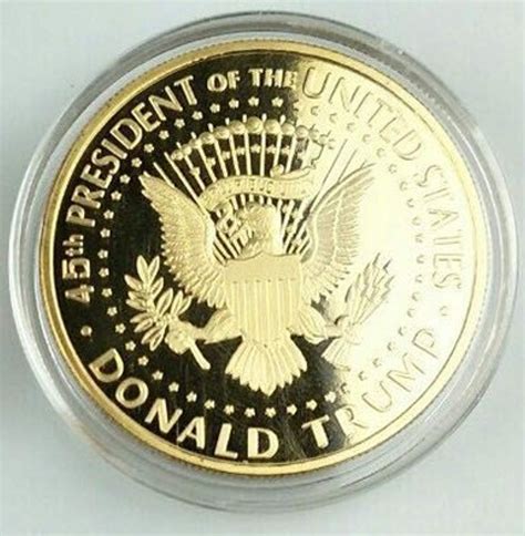 Donald Trump 4 Gold Coin Set, 45th 1st Term Presidential Collector's E ...