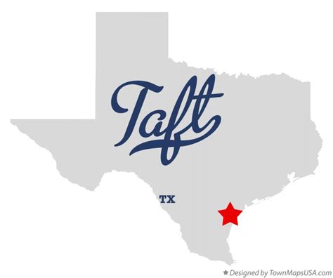 Map of Taft, TX, Texas