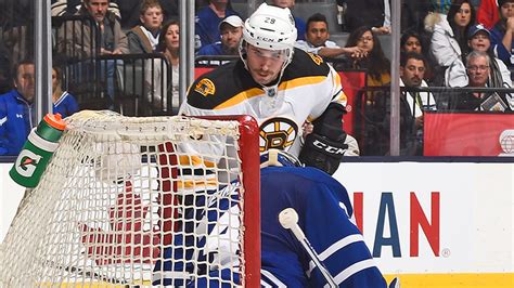 Bruins Landon Ferraro interviewed by TSN analyst Ray during game ...