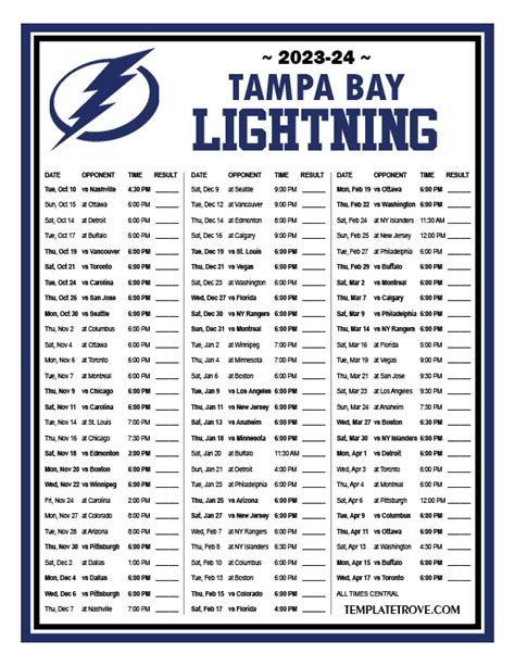 Tampa Bay Lightning 2024 Schedule - Faye Orelia