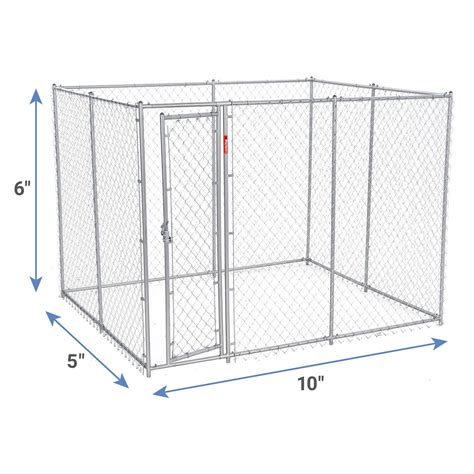 Lucky Dog Chain Link Dog Kennel , 6 x 5 x 10 ft - Chewy.com