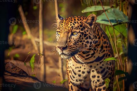 Beautiful and endangered american jaguar in the nature habitat panthera onca wild brasil ...