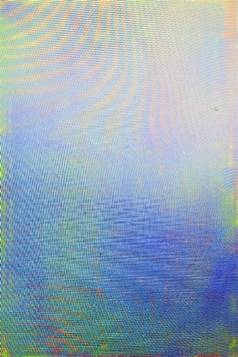 an abstract painting with blue, green and yellow colors