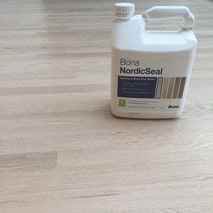 First coat of sealer down - Bona's new Nordic Seal gives a nice touch of warm white. Excited to ...