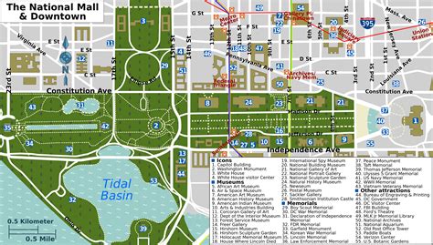 Map National Mall Washington Dc Printable - Printable Templates