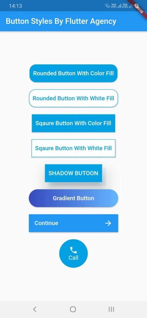 Creating A Buttons With Different Styles | Flutter Agency