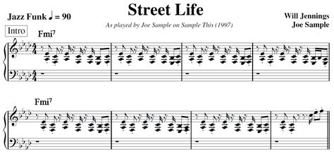 Street Life Jazz Script? Buy the Joe Sample transcription here!