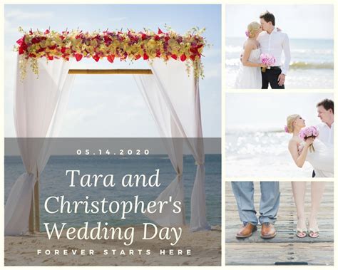 Free printable, customizable wedding photo collage templates | Canva