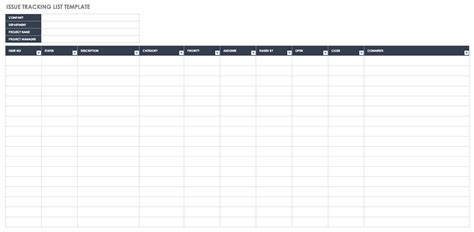 Free Issue Tracking Templates | Smartsheet