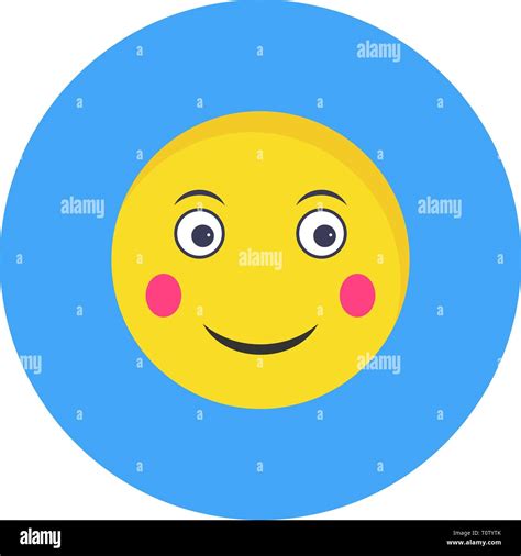 Ilustración Blush Emoji icono Fotografía de stock - Alamy