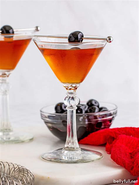 Classic Manhattan Cocktail Recipe - Belly Full