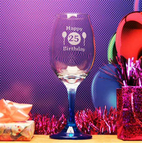 Happy Birthday Wine Glass - Armour Products.com - Wholesale Glass Etching Supplies