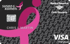 Susan G. Komen® Cash Rewards Visa® credit card from Bank of America ...