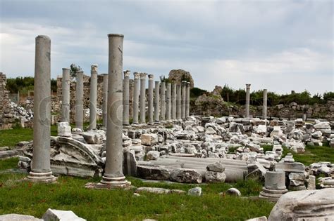 Ruins of old city Side, Antalya, Turkey | Stock Photo | Colourbox