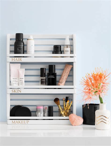 DIY Makeup Organizer Using Target Spice Rack | domino