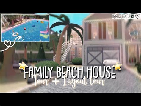 Bloxburg Family Beach House Tour + Layout Tour!!| Bloxburg Family ...