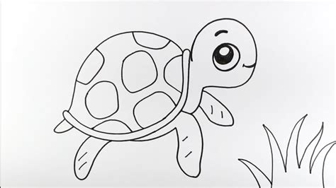 Cute tortoise drawing | easy turtle - YouTube