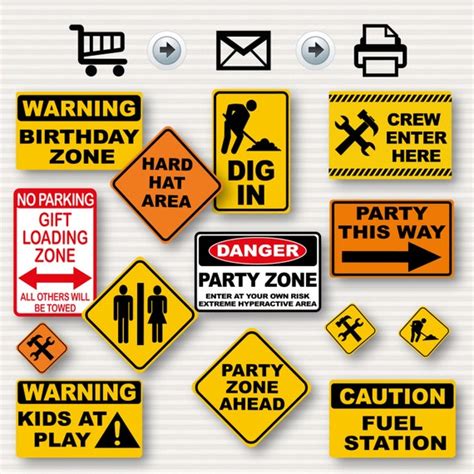 Construction Birthday Party Signs Party Signs Construction - Etsy