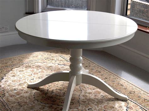 White round-oval extendable table, seats 4-6, IKEA INGATORP | in Dawlish, Devon | Gumtree