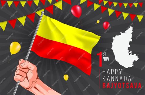 Premium Vector | Karnataka Formation Day, Kannada Rajyotsava creative ...