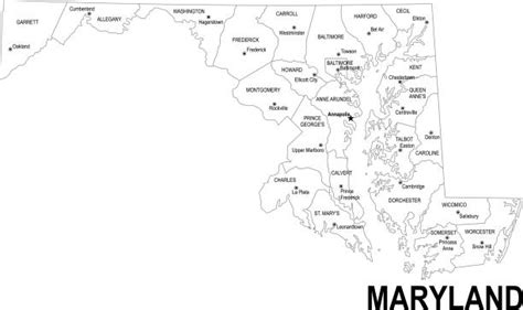 20+ Maryland Map With Counties Stock Illustrations, Royalty-Free Vector ...