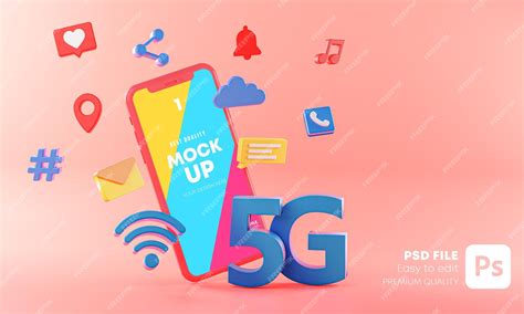 Premium PSD | Smartphone mockup hologram with technology concept in 3d ...