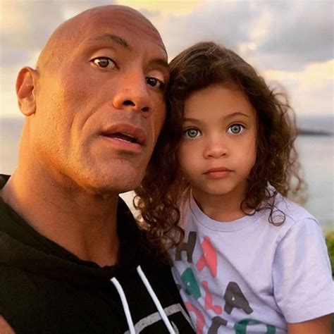 Pro Wrestler/ Actor Dwayne "Da Rock" Johnson & His Daughter Dwayne ...