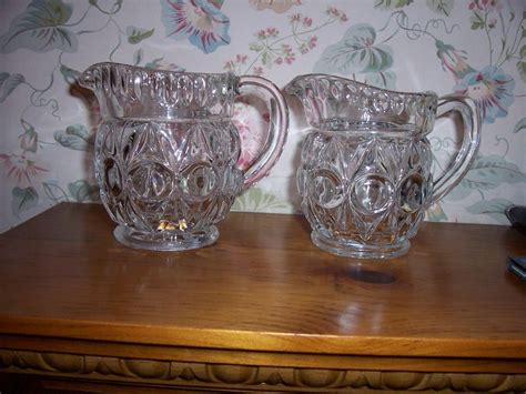 2 CHUNKY GLASS MILK JUGS APPROX. 4 INCH TALL - BEAUTIFUL - WEDDING PARTY ? | Milk jug, Glass ...