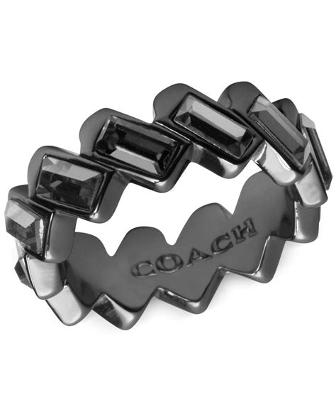 COACH HANGTAG BAGUETTE BAND RING - COACH - Handbags & Accessories - Macy's | Baguette ring band ...