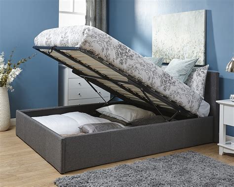 Small Double Arizona Grey Ottoman Bed Frame - Dublin Beds