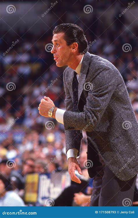 Pat Riley editorial stock photo. Image of slide, basketball - 171508793