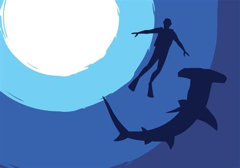 Scuba Diver Silhouette 210944 Vector Art at Vecteezy