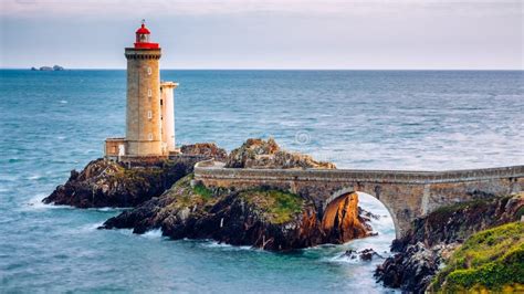 View of the Lighthouse Phare Du Petit Minou in Plouzane, Brittany (Bretagne), France. Stock ...