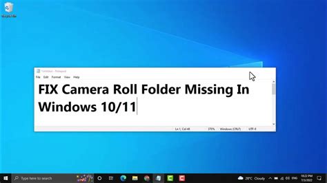 FIX Camera Roll Folder Missing In Windows 10/11 - YouTube