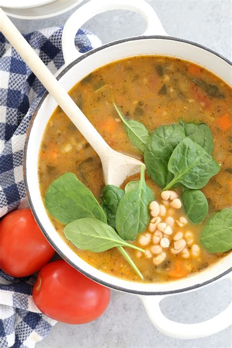 Vegetarian Tuscan White Bean Soup - The Harvest Kitchen