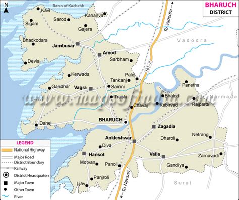 Bharuch District Map