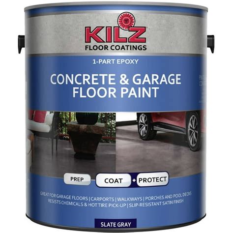 KILZ 1-Part Epoxy Acrylic Interior/Exterior Concrete and Garage Floor ...