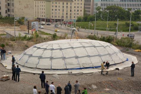 The inflatable concrete dome