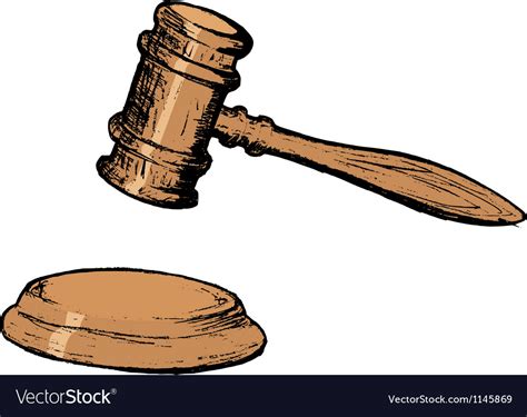 Court gavel Royalty Free Vector Image - VectorStock