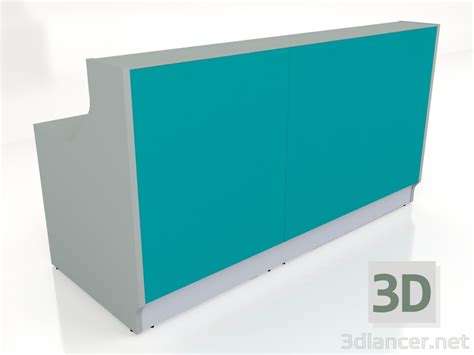 3d model Reception desk Linea LIN20 (2056x824) | 79140 | 3dlancer.net