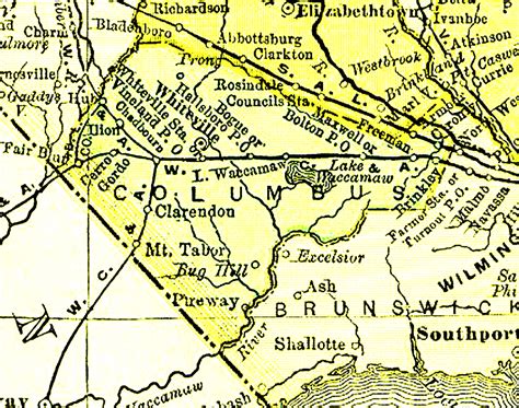 Map of Columbus County, NC - 1895