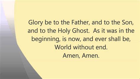 Glory Be To The Father (Lyrics) - Catholicism Fan Art (40842439) - Fanpop