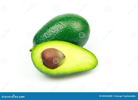 Avocado Fruit and One Half with Seed Stock Photo - Image of harvest, vegetable: 69454498